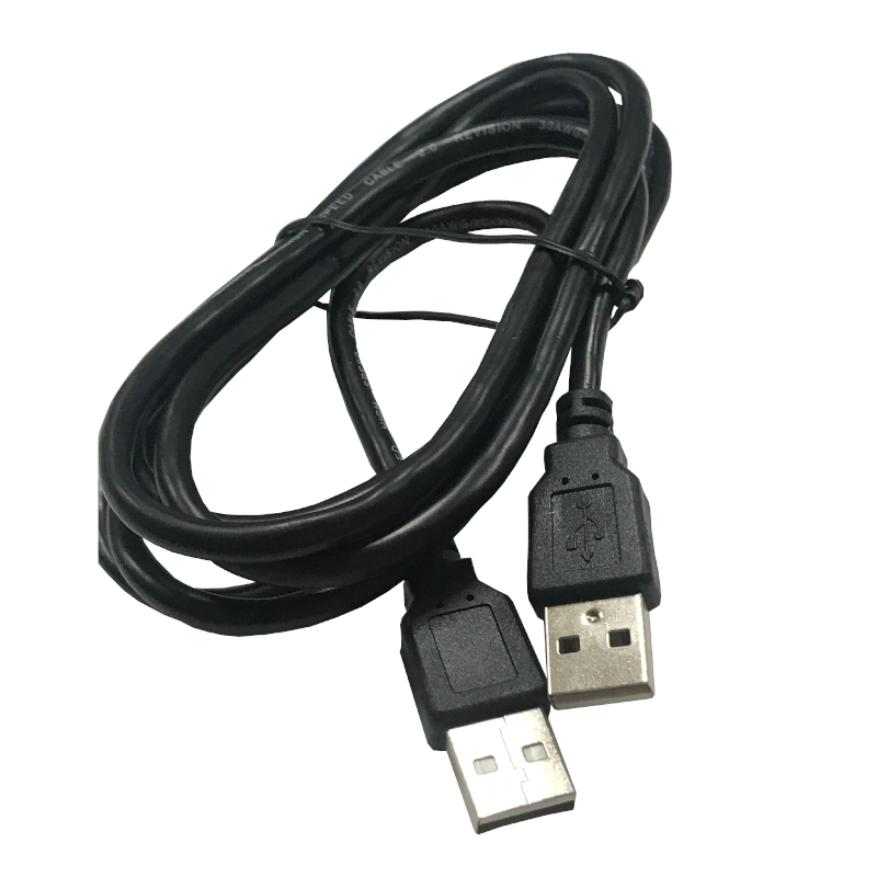 Кабель USB 2.0(Am)-USB 2.0(Am), 1.5м, черный Netko (NUSB-2.0A-1.5m-pb/bl)