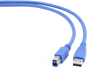 

Кабель USB(Am)-USB(Bm), 1.8 м, синий, Gembird (CCP-USB3-AMBM-6)
