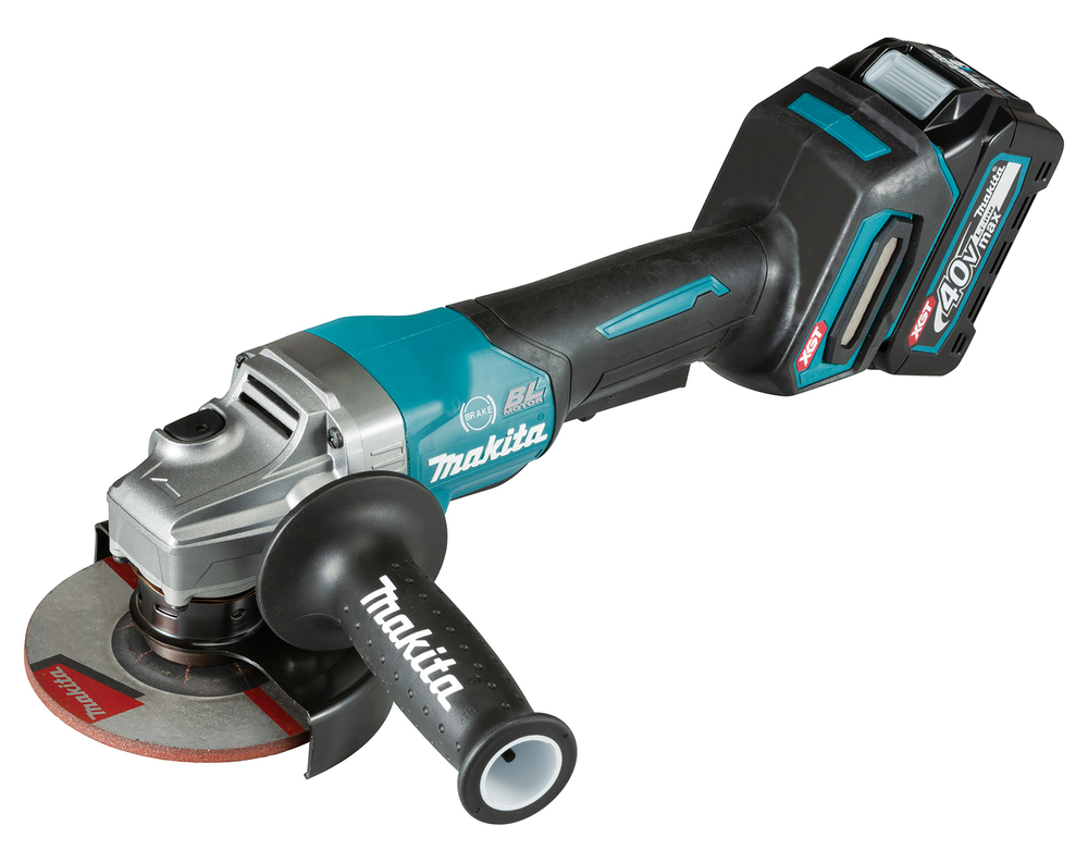 

УШМ (болгарка) Makita GA013GM101, аккумуляторная, 125мм, 8500 об/мин, Li-Ion, 40В, 4 А·ч, 3.5кг, GA013GM101