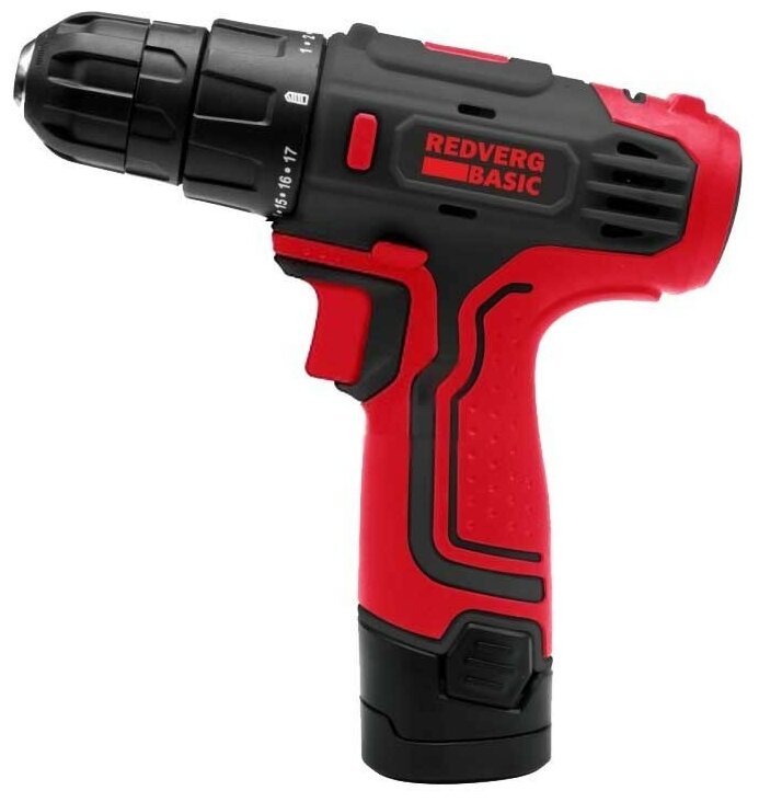 

Дрель-шуруповерт RedVerg SD10L/1 Basic, аккумуляторный, 15 нм, 750 об/мин, 10.8V, 1.3 А·ч, Li-Ion, быстрозажимной патрон, 1.2 кг, SD10L/1 Basic
