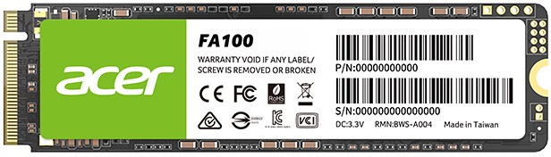 Твердотельный накопитель (SSD) Acer 128Gb FA100 , 2280, M.2, NVMe (BL.9BWWA.117) - фото 1