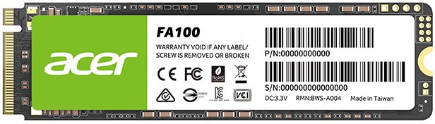 

Твердотельный накопитель (SSD) Acer 512Gb FA100, 2280, M.2, NVMe (BL.9BWWA.119)