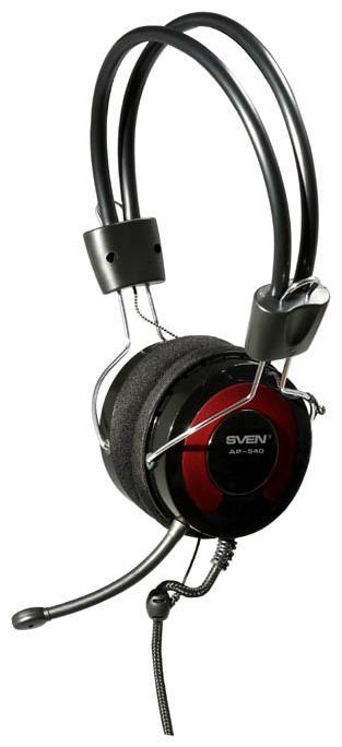 

Проводная гарнитура SVEN AP-540, 2xJack 3.5mm, черный, AP-540
