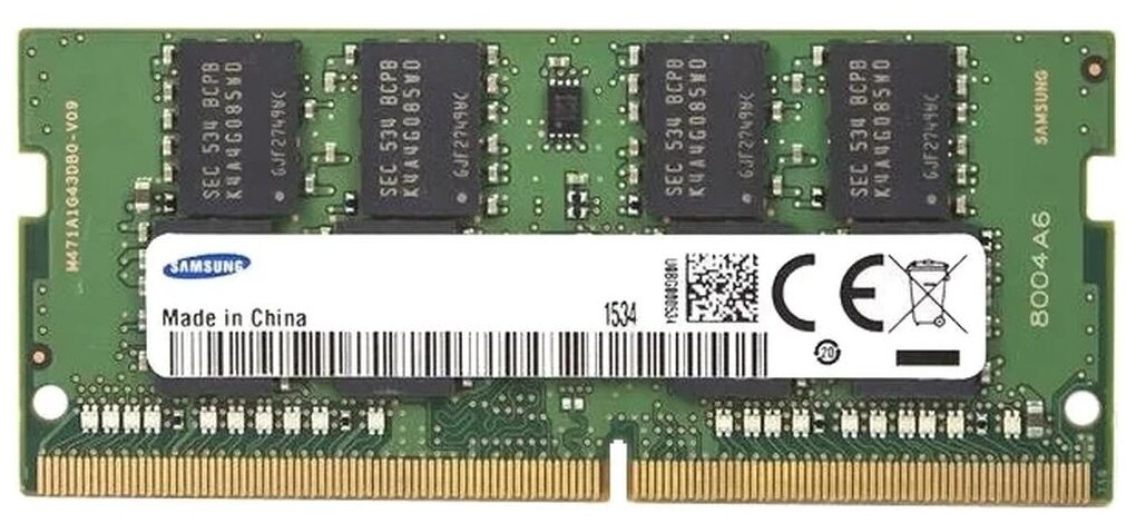 

Память DDR4 SODIMM 16Gb, 3200MHz, CL22, 1.2 В, Samsung (M471A2K43EB1-CWE), M471A2K43EB1-CWE