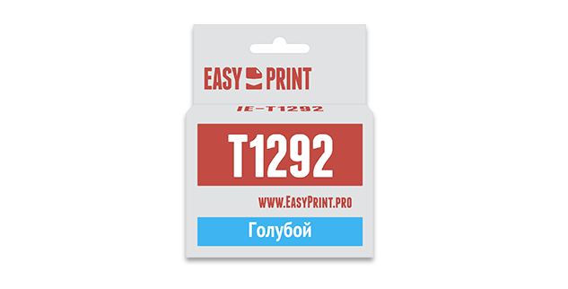 

Картридж струйный EasyPrint IE-T1292 (T1292 /C13T1292), голубой, совместимый, для Epson Stylus SX230/SX425W/Office B42WD