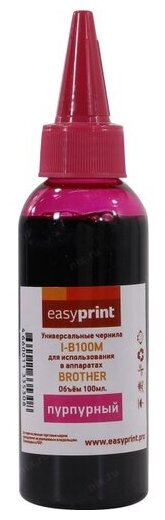 

Чернила Easyprint, 100 мл, пурпурный, совместимые для Brother (I-B100M)