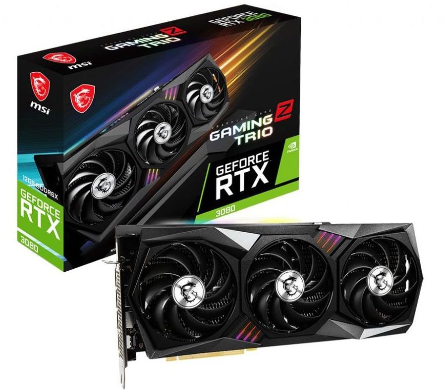

Видеокарта MSI NVIDIA GeForce RTX 3080 GAMING Z TRIO, 12Gb DDR6X, 384bit, PCI-E, HDMI, 3DP, Retail (602-V389-279S LHR), GAMING Z TRIO