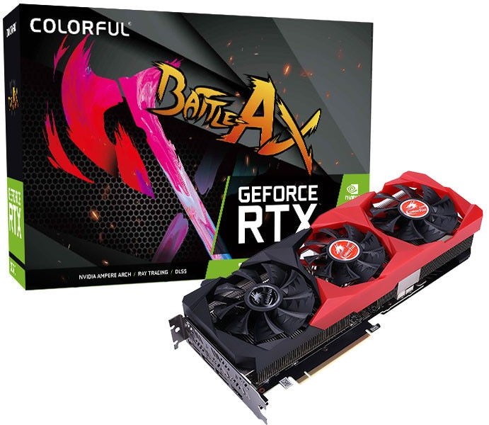 

Видеокарта Colorful NVIDIA GeForce RTX 3070, 8Gb DDR6, 256bit, PCI-E, HDMI, 3DP, Retail (RTX 3070 NB V2 LHR-V), 0
