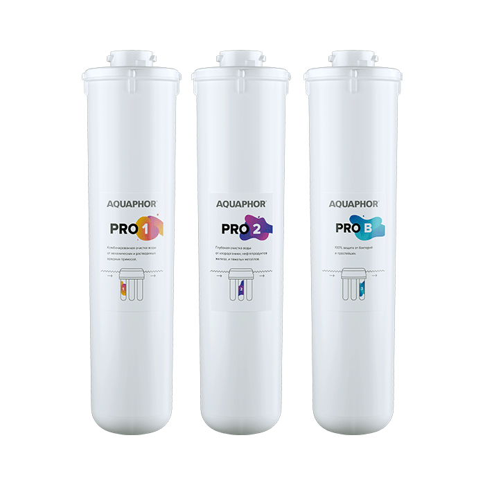 

Комплект картриджей Аквафор ECO Pro для ECO Pro, 10000 л, 3 шт, ECO Pro