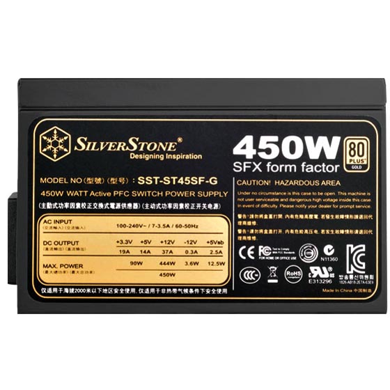 

Блок питания 450Вт SFX Silverstone ST45SF-G (v2.0), 80 мм, 80 Plus Bronze ( SST-ST45SF-G), ST45SF-G (v2.0)
