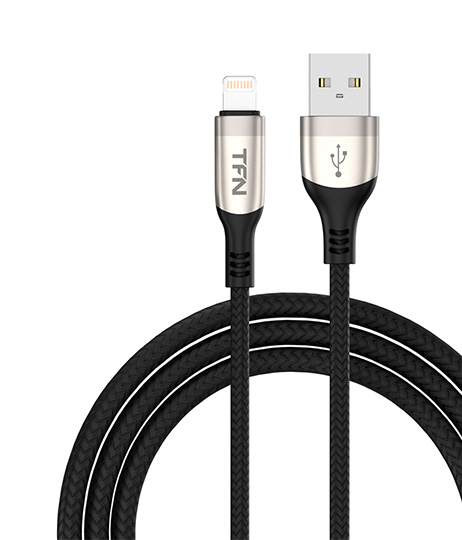 

Кабель Lightning 8-pin-USB быстрая зарядка, 1.2м, черный TFN (TFN-C-BLZ-AL1M-NI)