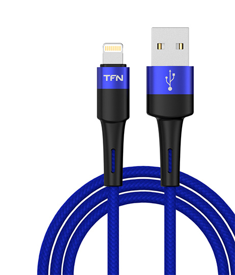 

Кабель Lightning 8-pin-USB, 2A быстрая зарядка, 1.2м, синий TFN (TFN-C-ENV-AL1MBL)