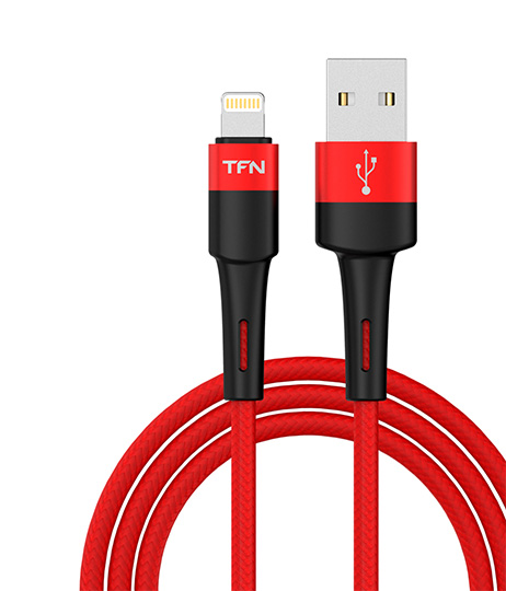 

Кабель Lightning 8-pin-USB, 2A быстрая зарядка, 1.2м, красный TFN (TFN-C-ENV-AL1MRD)