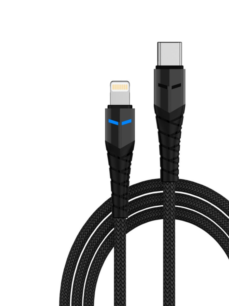 

Кабель Lightning 8-pin-USB Type-C, 1м, черный TFN (TFN-CKNLIGC1MBK)