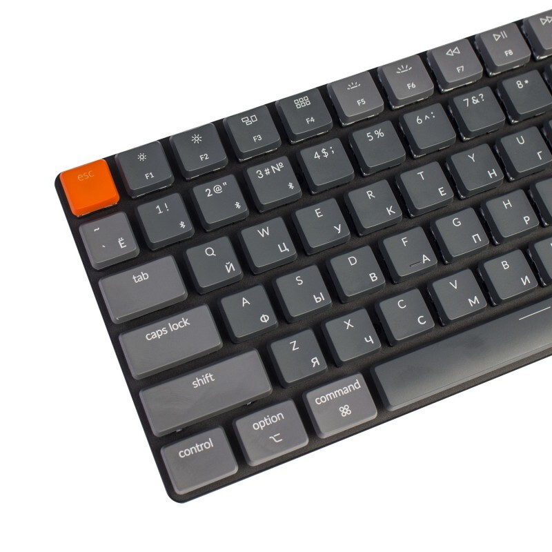 

Клавиатура проводное/беспроводное Keychron K7, механическая, Brown Switch, подсветка, Bluetooth / USB, черный (K7E3), K7