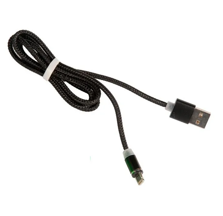 

Кабель Lightning 8-pin-USB, 2.4A, 1м, черный MORE CHOICE K61Si, K61Si