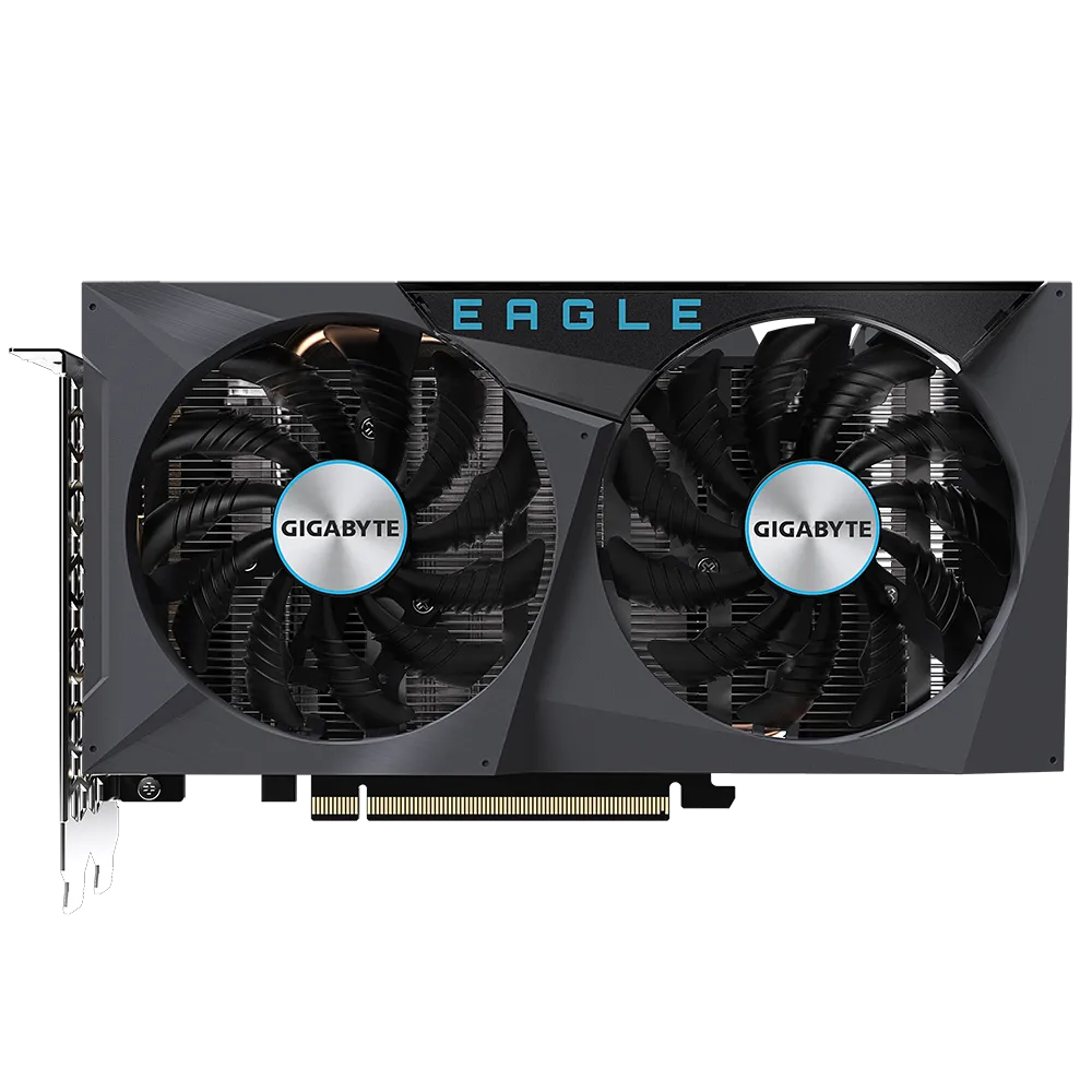 

Видеокарта GIGABYTE NVIDIA GeForce RTX 3050 EAGLE OC, 8Gb DDR6, 128 бит, PCI-E, 2HDMI, 2DP, Retail (GV-N3050EAGLE OC-8GD), EAGLE OC