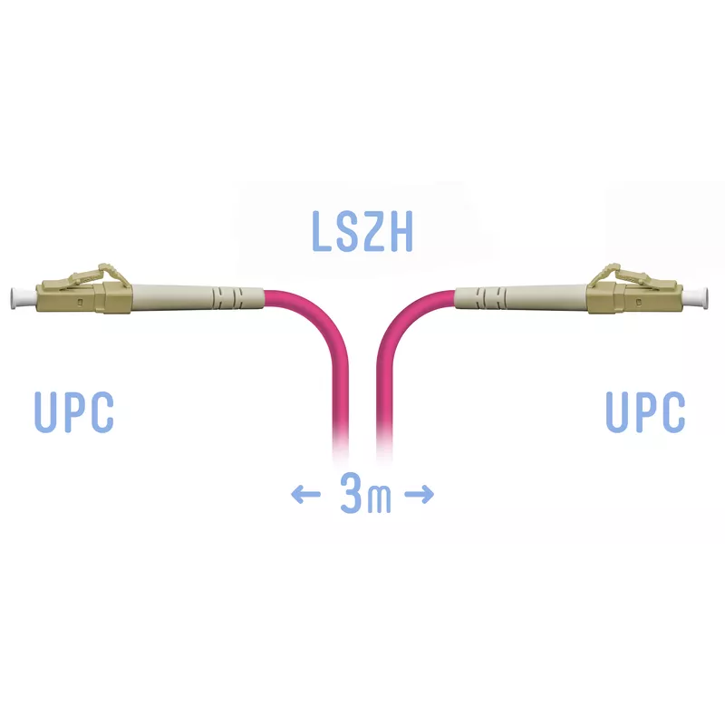 

Патч-корд оптический SNR, LC/UPC-LC/UPC, многомодовый, 50/125, OM4, одинарный, 3м, пурпурный (SNR-PC-LC/UPC-MM4-3m), Розовый
