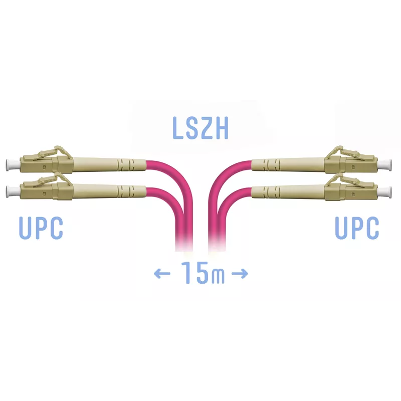 

Патч-корд оптический SNR, LC/UPC-LC/UPC, многомодовый, 50/125, OM4, двойной, 15м, пурпурный (SNR-PC-LC/UPC-MM4-DPX-15m), Розовый