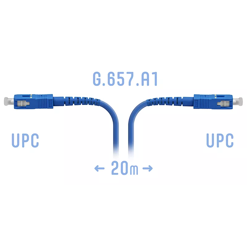 Патч-корд оптический SNR, SC/UPC-SC/UPC, одномодовый, G.657.A1, одинарный, 20м, синий (SNR-PC-SC/UPC-ARM-20m)