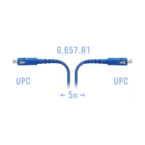 Патч-корд оптический SNR, SC/UPC-SC/UPC, одномодовый, G.657.A1, одинарный, 5м, синий (SNR-PC-SC/UPC-ARM-5m)