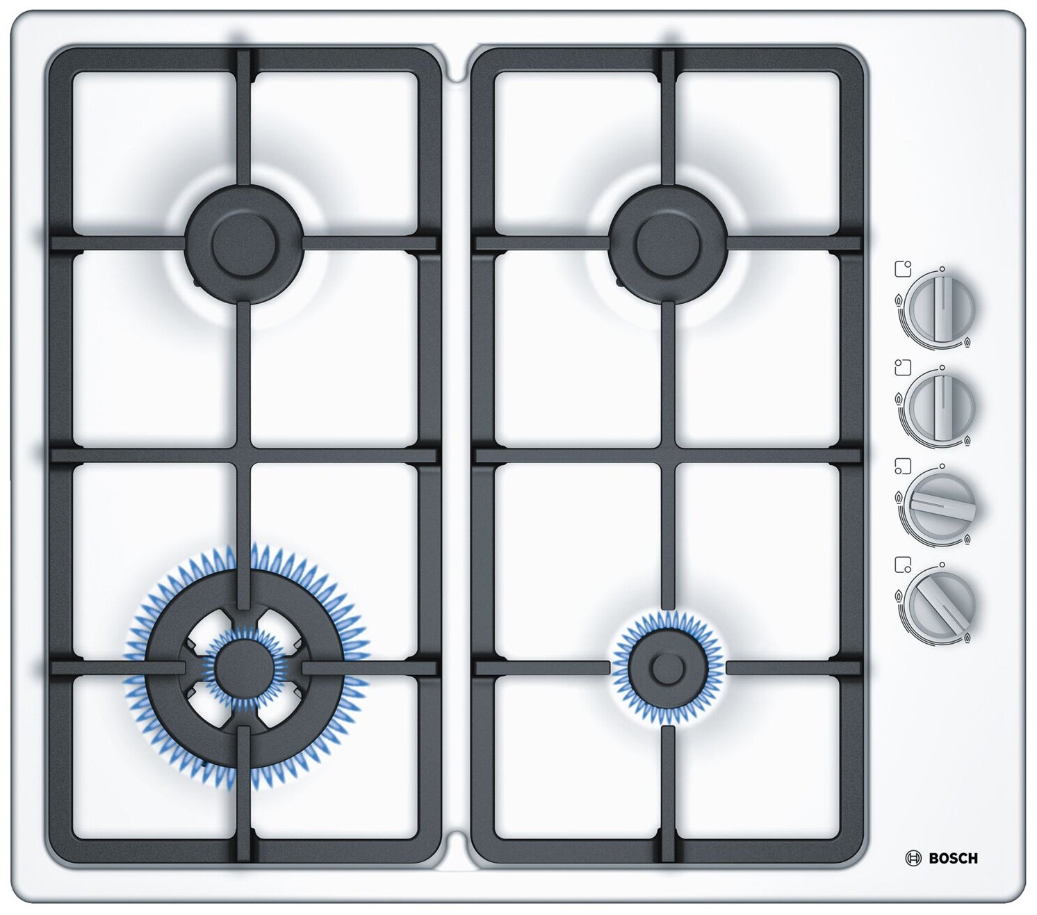 

Газовая варочная панель Bosch Serie 2 PBH6C2B90R 4 конфорки, белый (PBH6C2B90R), PBH6C2B90R