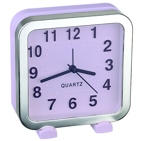 Часы Perfeo PF-TC-018, от батарейки, будильник, фиолетовый (PF_C3162)