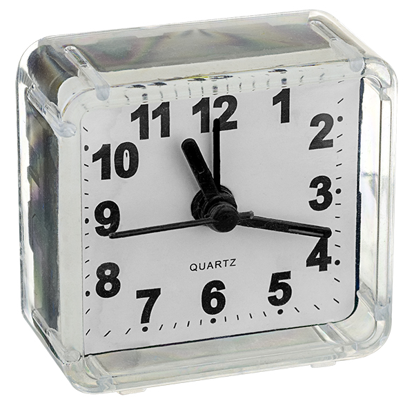 Часы Perfeo PF-TC-001, от батарейки, будильник, белый (PF_C3086)