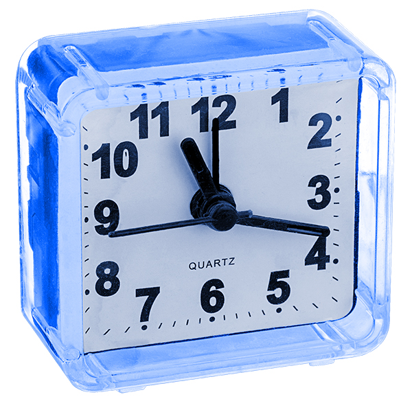 Часы Perfeo PF-TC-001, от батарейки, будильник, синий (PF_C3088)