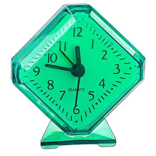 Часы Perfeo PF-TC-002, от батарейки, будильник, зеленый (PF_C3093)