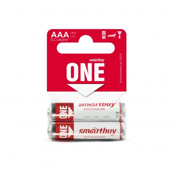 

Батарея Smartbuy ECO ALKALINE, LR03, 1.5V, 2шт. (SOBA-3A02SB-Eco)