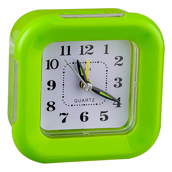Часы Perfeo PF-TC-003, - подсветка, от батарейки, будильник, зеленый (PF_C3094)