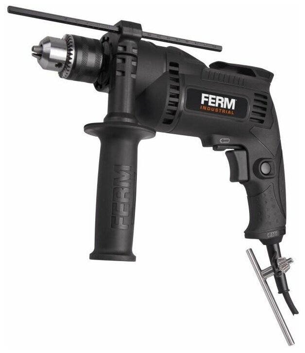 

Дрель Ferm PDM1049P, сетевая, 710 Вт, 3200 об/мин, ударная, PDM1049P