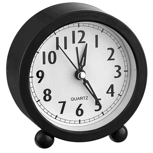 Часы Perfeo PF-TC-020, от батарейки, будильник, черный (PF_C3170)