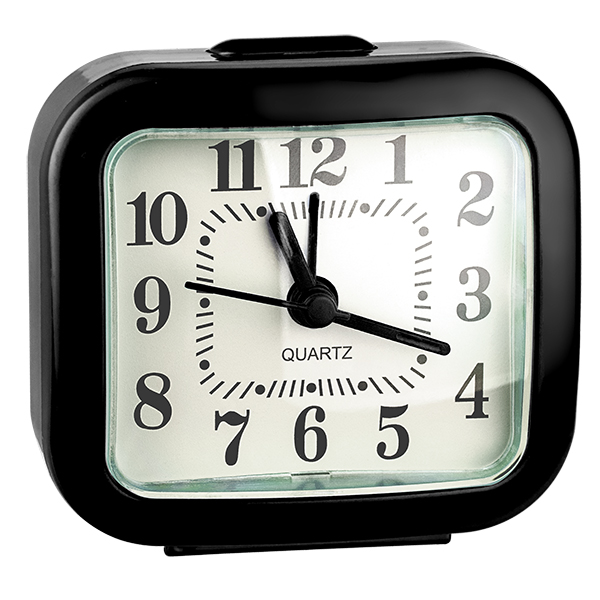 Часы Perfeo PF-TC-004, от батарейки, будильник, черный (PF_C3098)