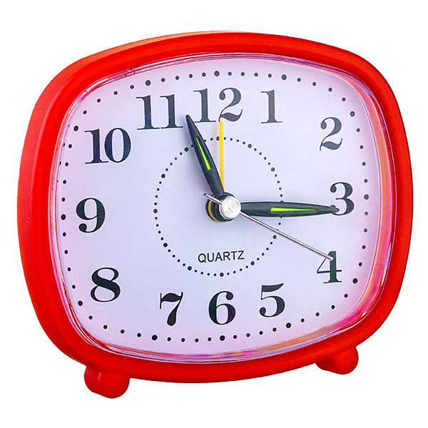 Часы Perfeo PF-TC-005, от батарейки, будильник, красный (PF_C3102)