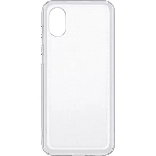 

Чехол-накладка Samsung Soft Clear Cover для смартфона Samsung Galaxy A03 Core, силикон, прозрачный (EF-QA032TTEGRU)