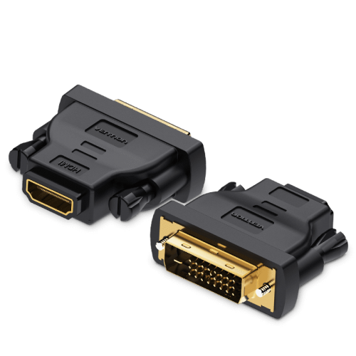 

Переходник (адаптер) DVI(25M)-HDMI(19F) v1.4 4K, черный Vention (ECDB0)