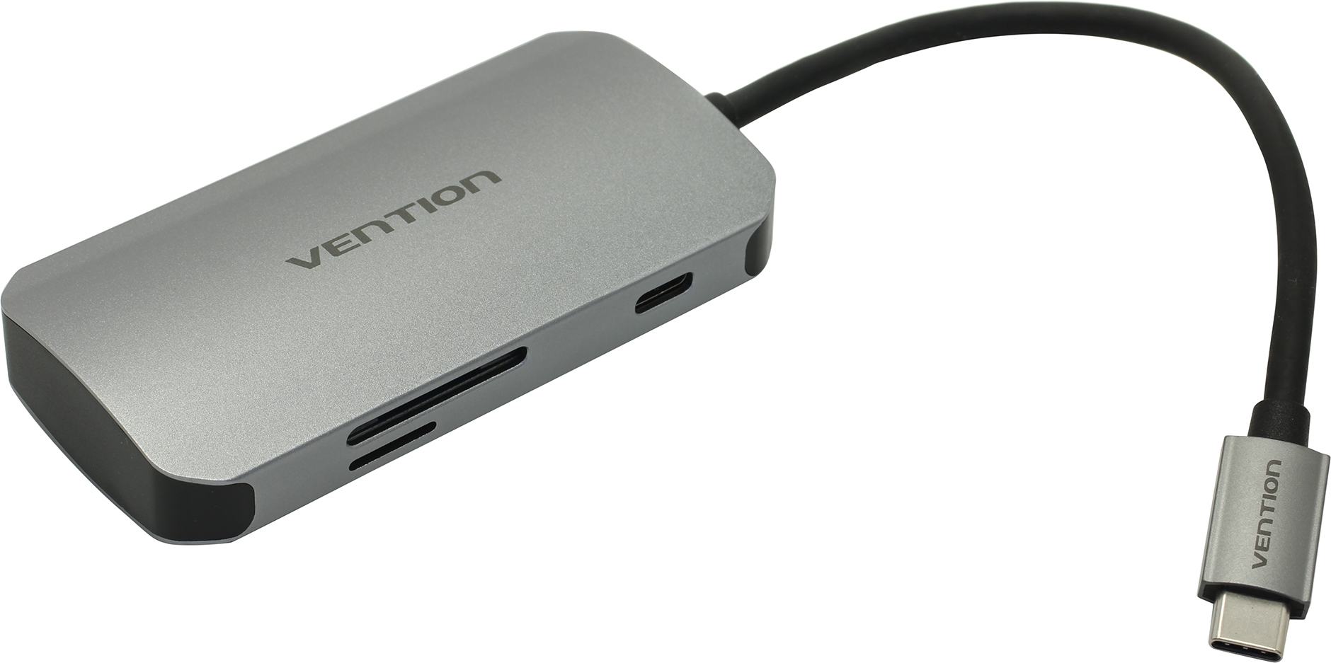 Концентратор Vention, 3xUSB 3.0, 1xUSB-C, серебристый/черный (TNHHB)