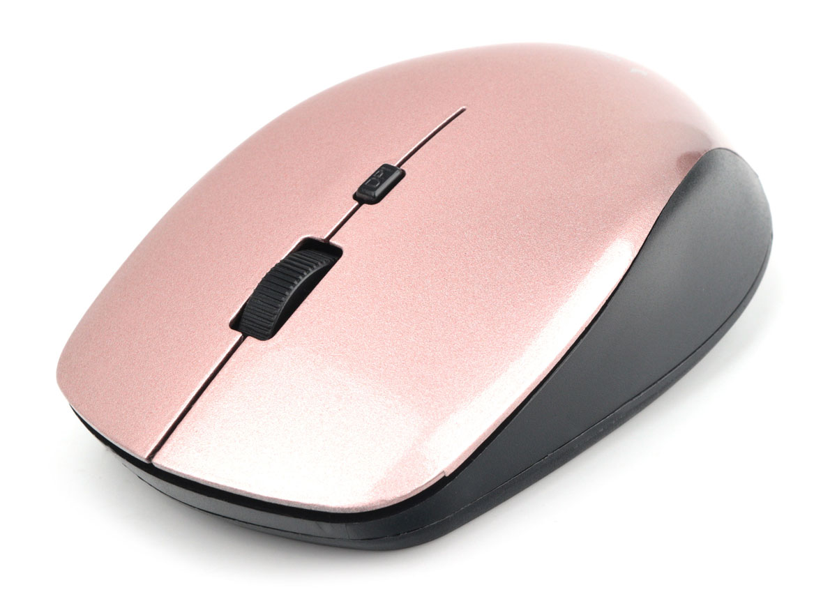 Мышь беспроводная Gembird MUSW-250-3, 1600dpi, оптическая светодиодная, USB, розовый (MUSW-250-3)