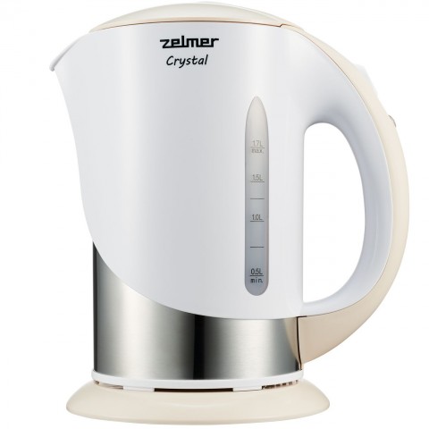 

Чайник Zelmer 1.7л. 2200Вт, пластик, белый (ZCK7630I)