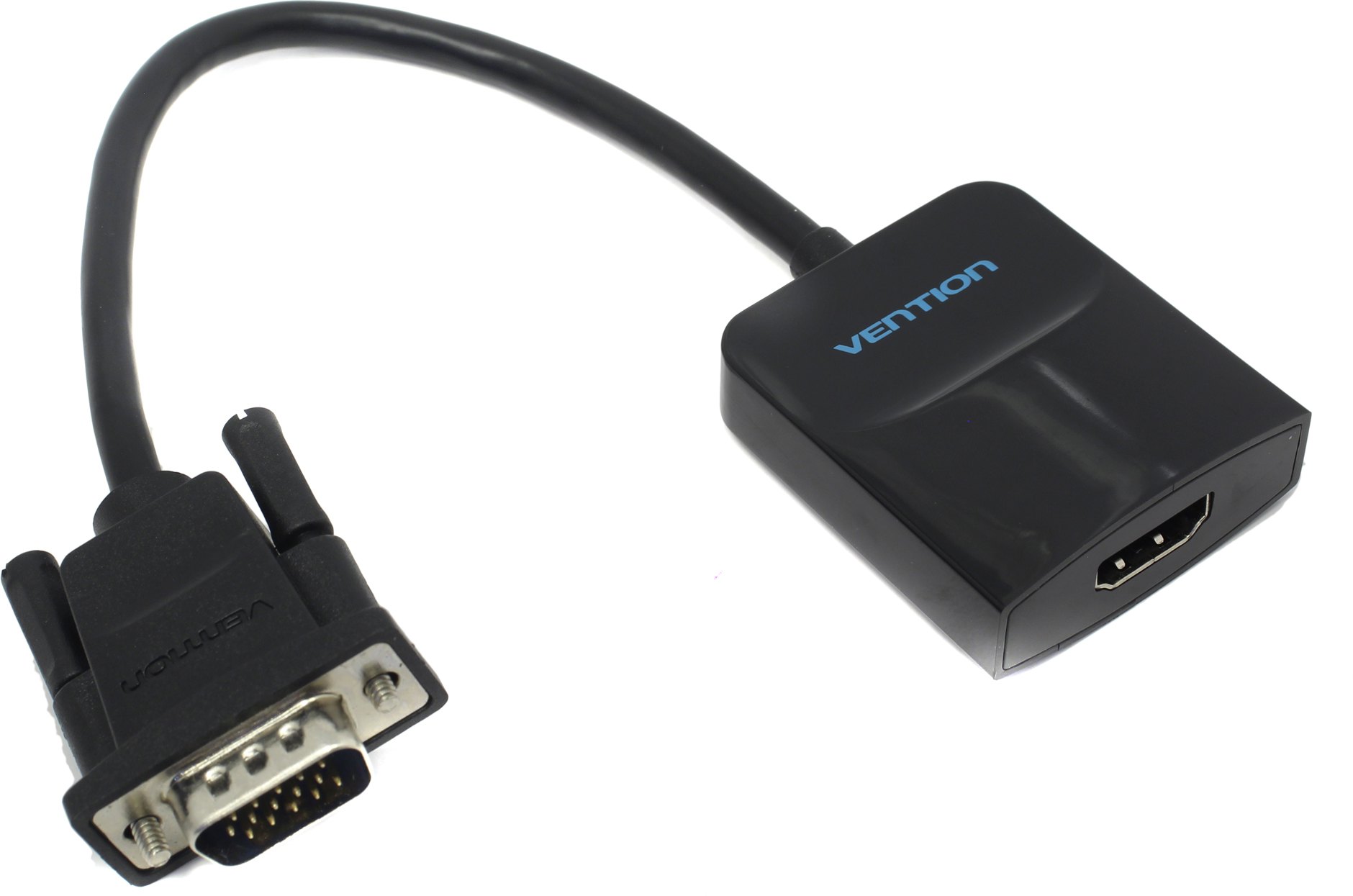 Конвертер Vention, VGA + аудио-HDMI, черный (ACNBB)