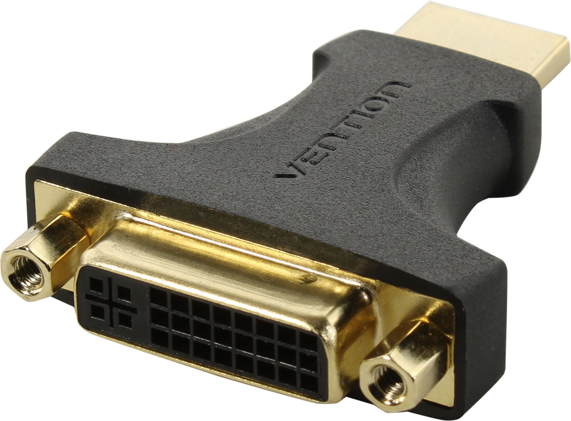 

Переходник (адаптер) DVI(24+5F)-HDMI(19M), 10см, черный Vention AIKB0 (AIKB0), AIKB0