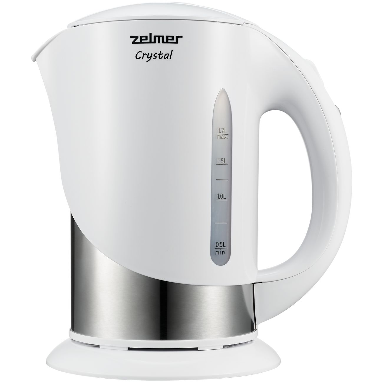 

Чайник электрический Zelmer Cristal 1.7л. 2.2 кВт, пластик, белый/серебристый (ZCK7630W)