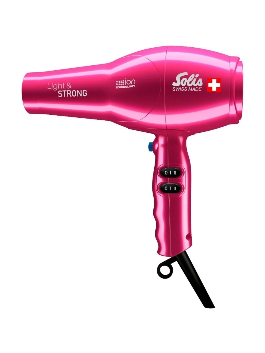 

Фен SOLIS Light & Strong 442 1800Вт, режимов: 6, насадок: 1, концентратор, ионизация, розовый (442 PINK), 442