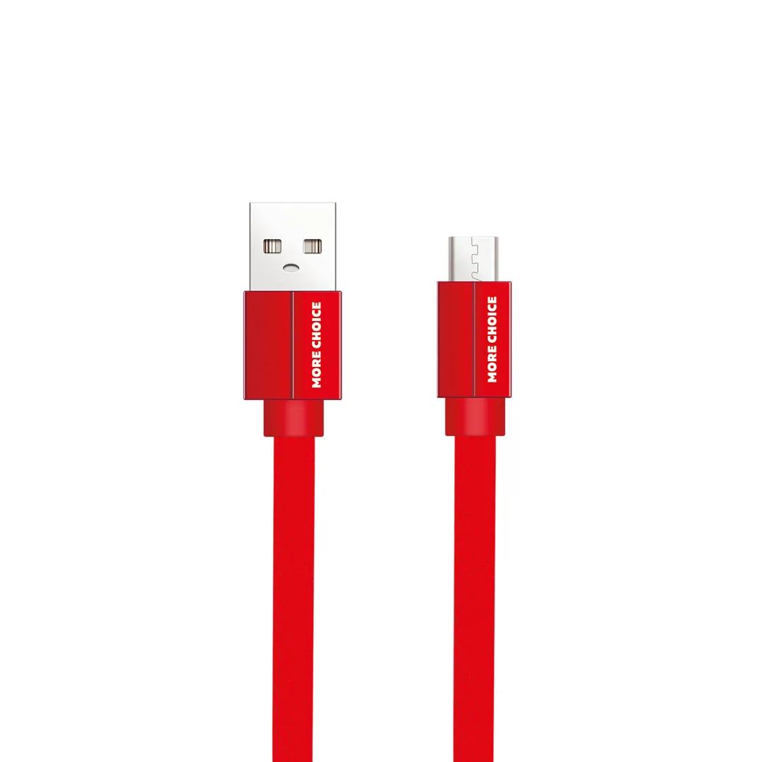 

Кабель USB-USB Type-C, плоский, 2.1A, 1м, красный MORE CHOICE (K20a)