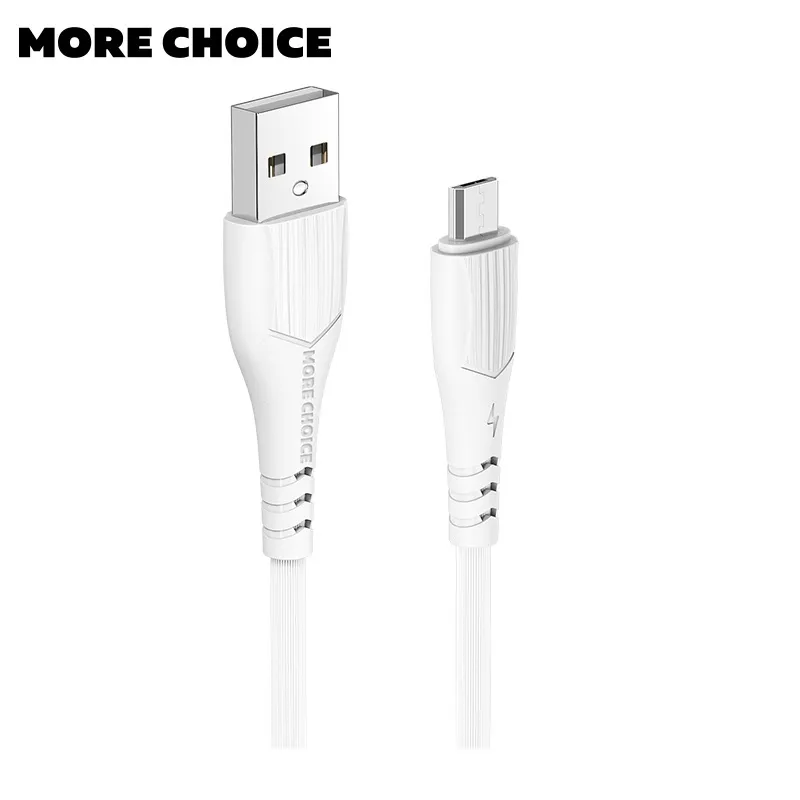 

Кабель Micro USB-USB, 2.4A, 1м, белый MORE CHOICE (K22m)