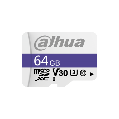 Карта памяти 64Gb microSDXC Dahua C100 Class 10 UHS-I U3 V30 (DHI-TF-C100/64GB)