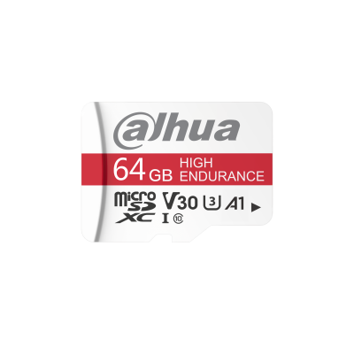Карта памяти 64Gb microSDXC Dahua S100 High Endurance Class 10 UHS-I U3 V30 A1 (DHI-TF-S100/64G)