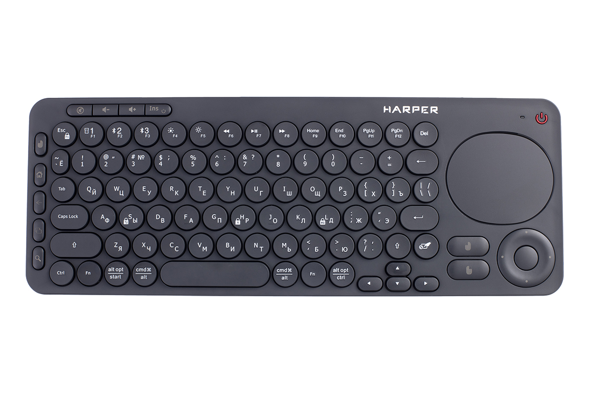

Клавиатура беспроводная Harper KBT-330, мембранная, TouchPad, Bluetooth / USB, черный (KBT-330 Black), KBT-330